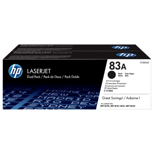 CF283AD HP 83A Blk Dual Pack LJ Toner Cartridge (5179)
