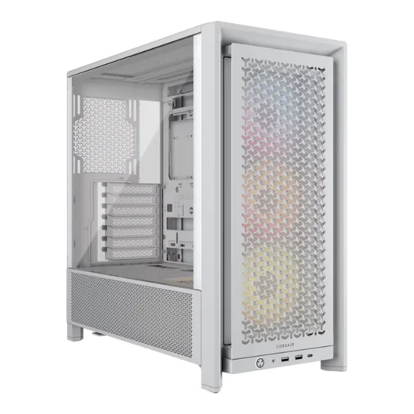 Gabinete Corsair 4000D FRAME RS ARGB Mid-Tower Fanx3 White (7722)