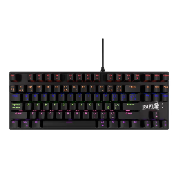 Teclado Gamer Raptor Fireclaw M87 Mecanico Retroiluminado Switch Red Outemu (2146)