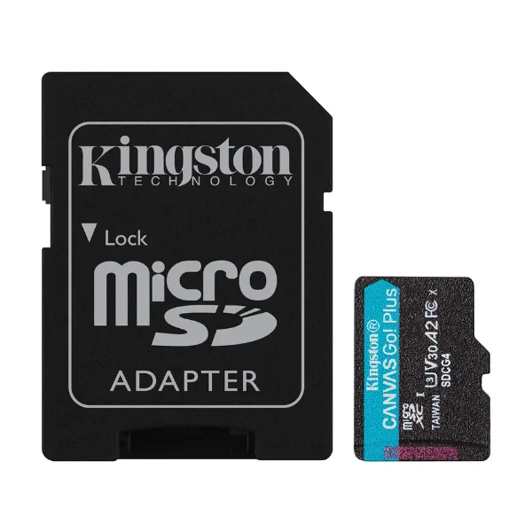 MicroSD KINGSTON 128GB c/Adap Canvas GO! Plus Gen4 (4K Camara-Drones)(7944)