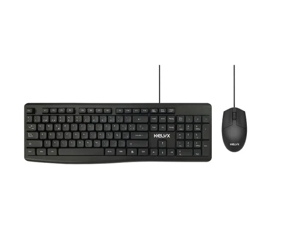 Teclado+Mouse Kelyx USB Cableado Negro (7107)