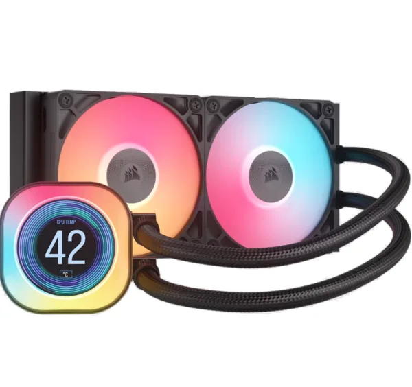 Water Cooling Corsair iCUE LINK TITAN 240 RX LCD 2x CPU Cooler 240mm Black (2949)