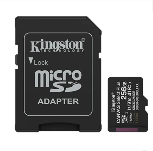 MicroSD KINGSTON 256GB c/Adap Gen3 150MB/s Canvas Plus CL10 (8507)