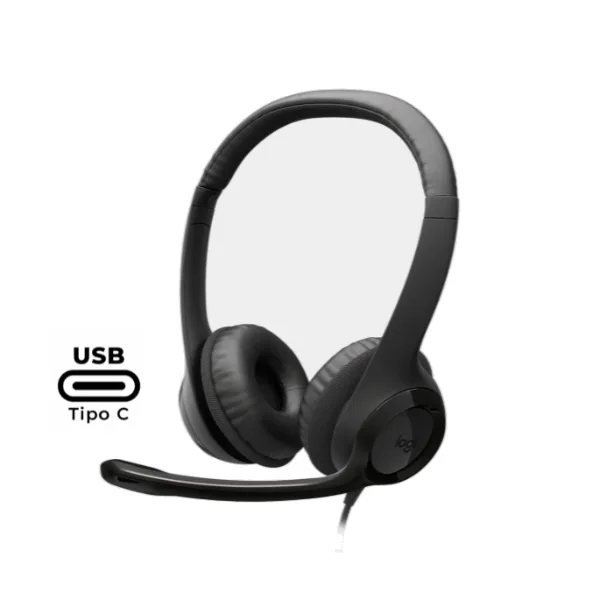 Auricular c/Microfono Logitech H390 USB-C Negro 981-001575