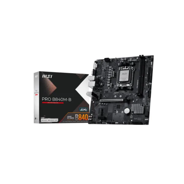 Mother MSI PRO B840M-B DDR5 AM5 (Serie 7000/8000/9000) (0166)