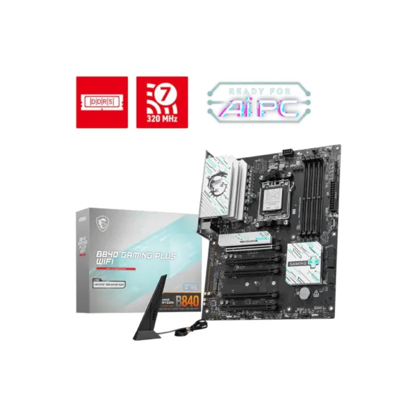 Mother MSI B840 GAMING PLUS WIFI DDR5 AM5 (Serie 7000/8000/9000) (6589)