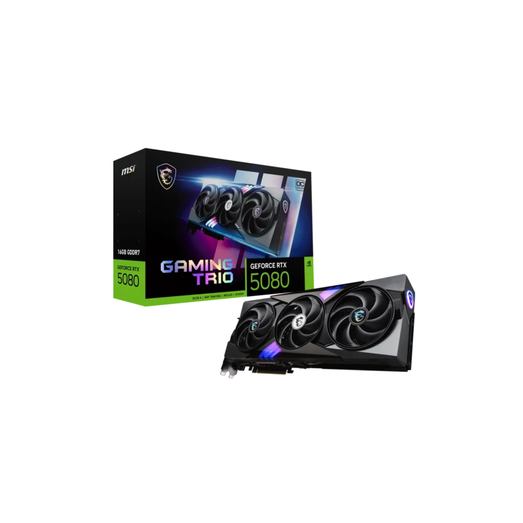 Placa MSI NVIDIA GeForce RTX 5080 16G GAMING TRIO OC