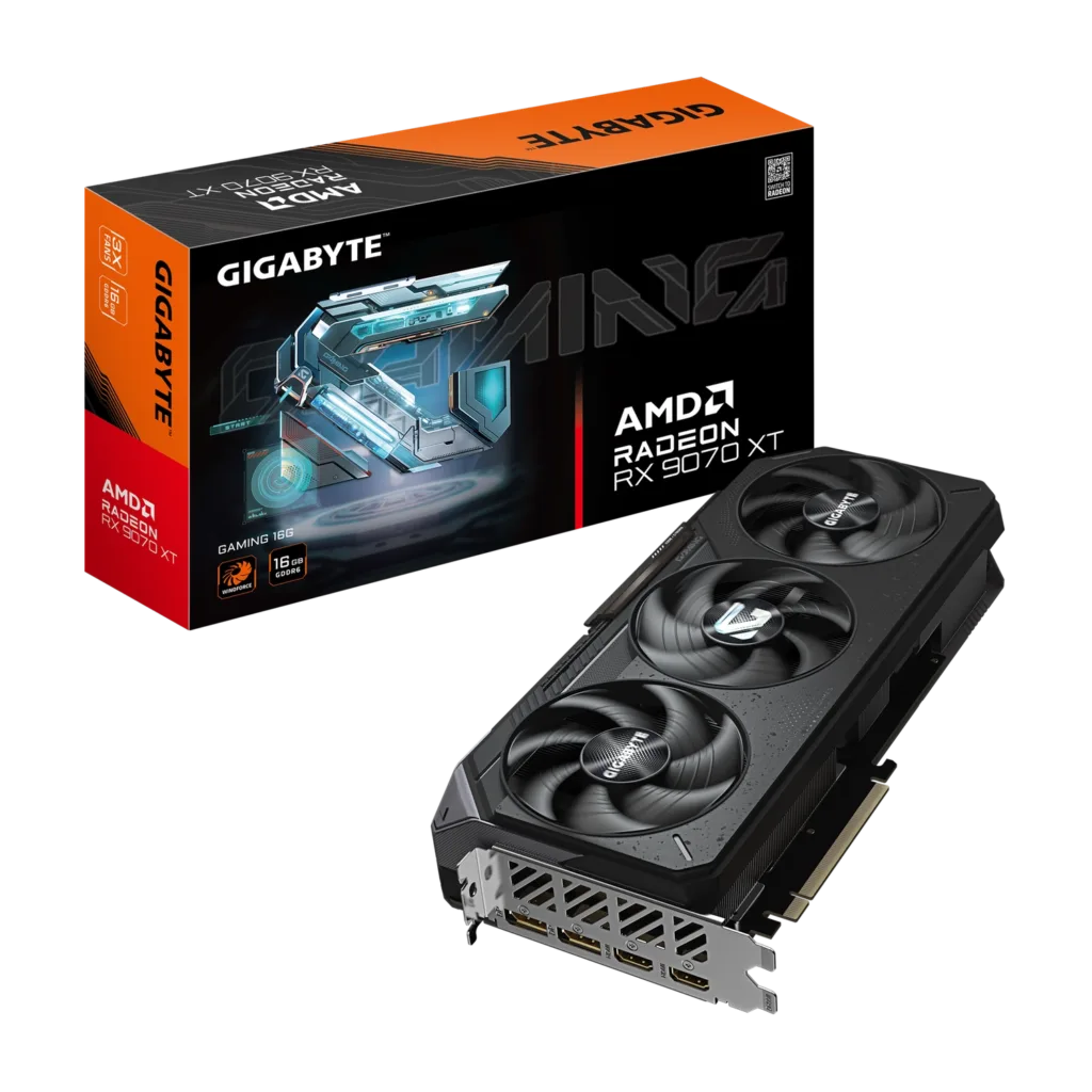 Placa de Video GIGABYTE AMD Radeon RX 9070 XT GAMING 16G