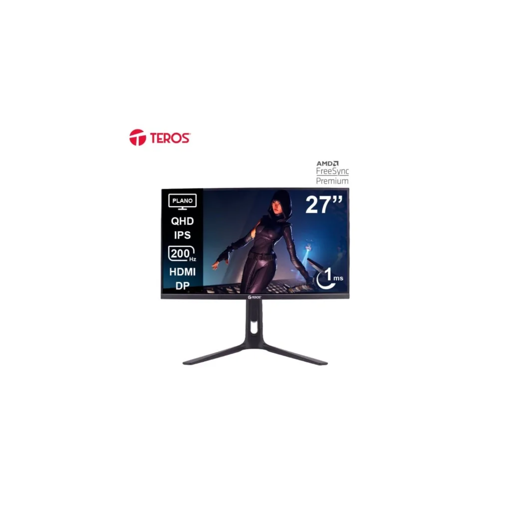 Monitor Teros TE-2754G Gaming 27" Plano IPS QHD (2560x1440) 200Hz 1ms
