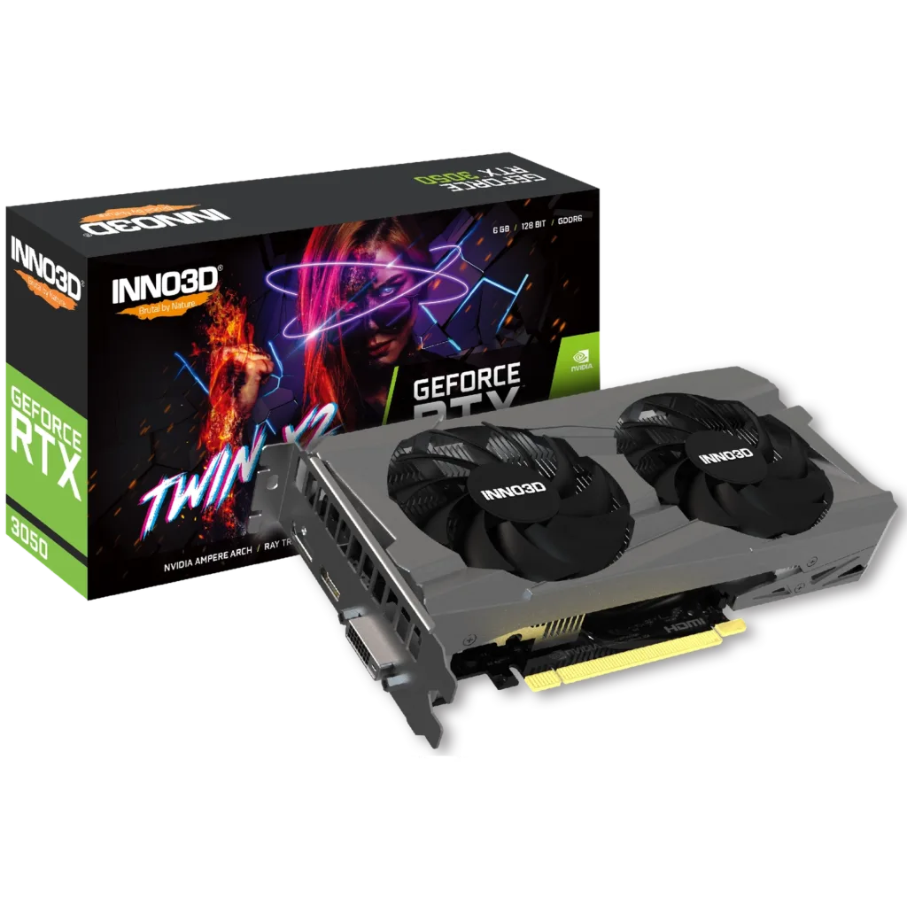 Placa de Video INNO3D NVIDIA Geforce RTX 3050 6GB GDDR6 TWIN X2