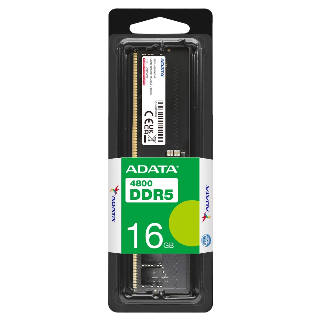 Memoria Ram UDIMM ADATA 16GB DDR5 4800MHz CL40 1.1V