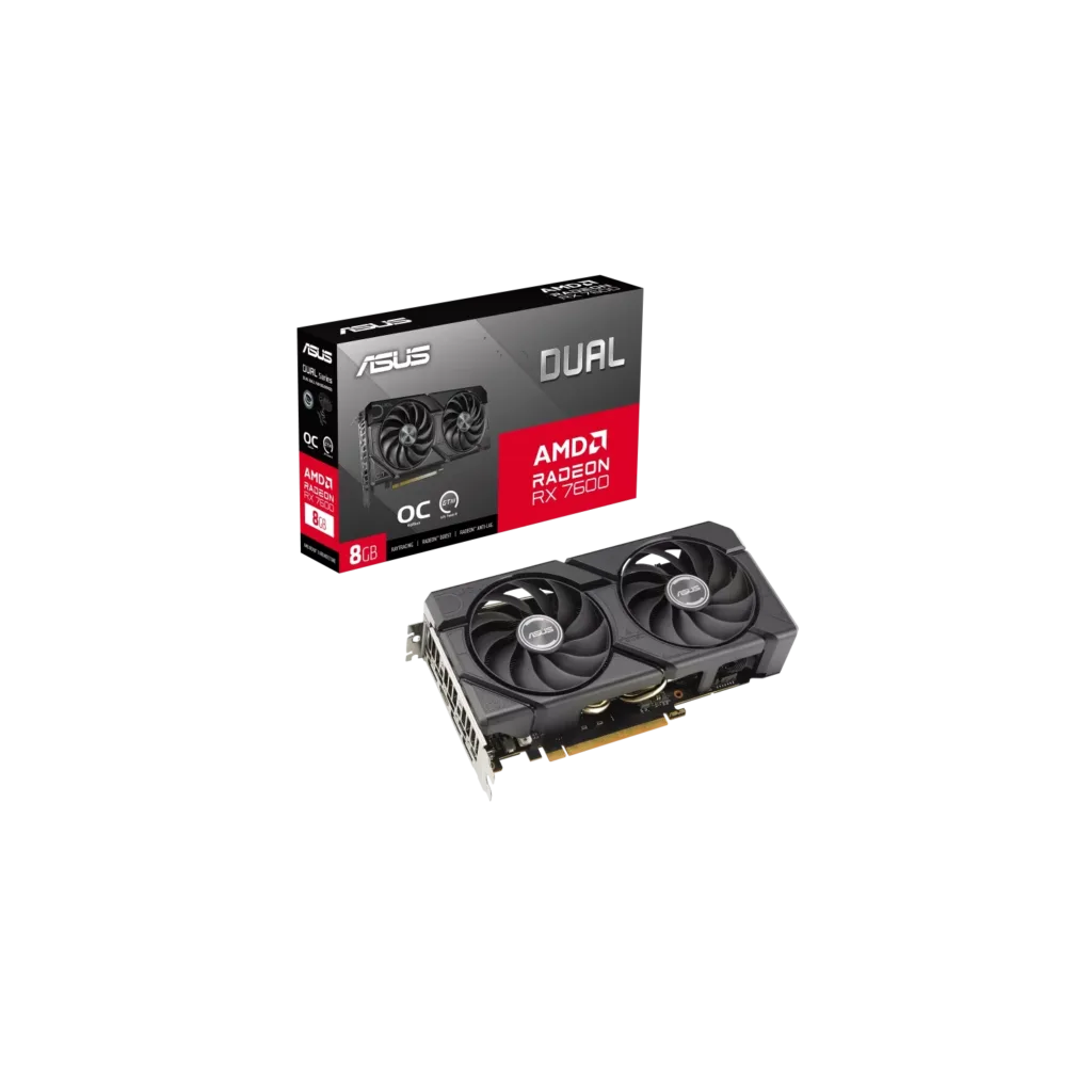 Placa de Video ASUS AMD DUAL RX7600 O8G EVO