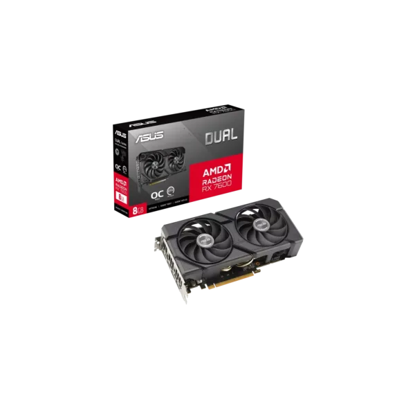 Placa de Video ASUS AMD DUAL RX7600 O8G EVO