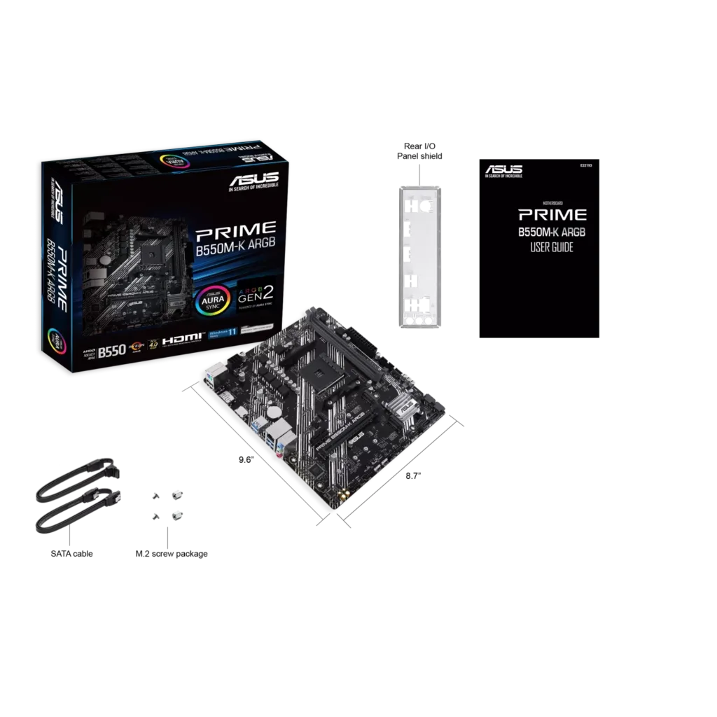 Motherboard ASUS PRIME B550M-K ARGB AM4 DDR4