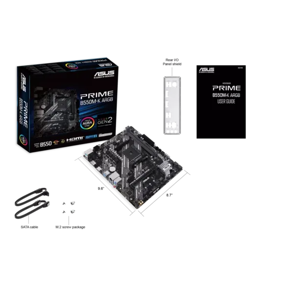 Motherboard ASUS PRIME B550M-K ARGB AM4 DDR4