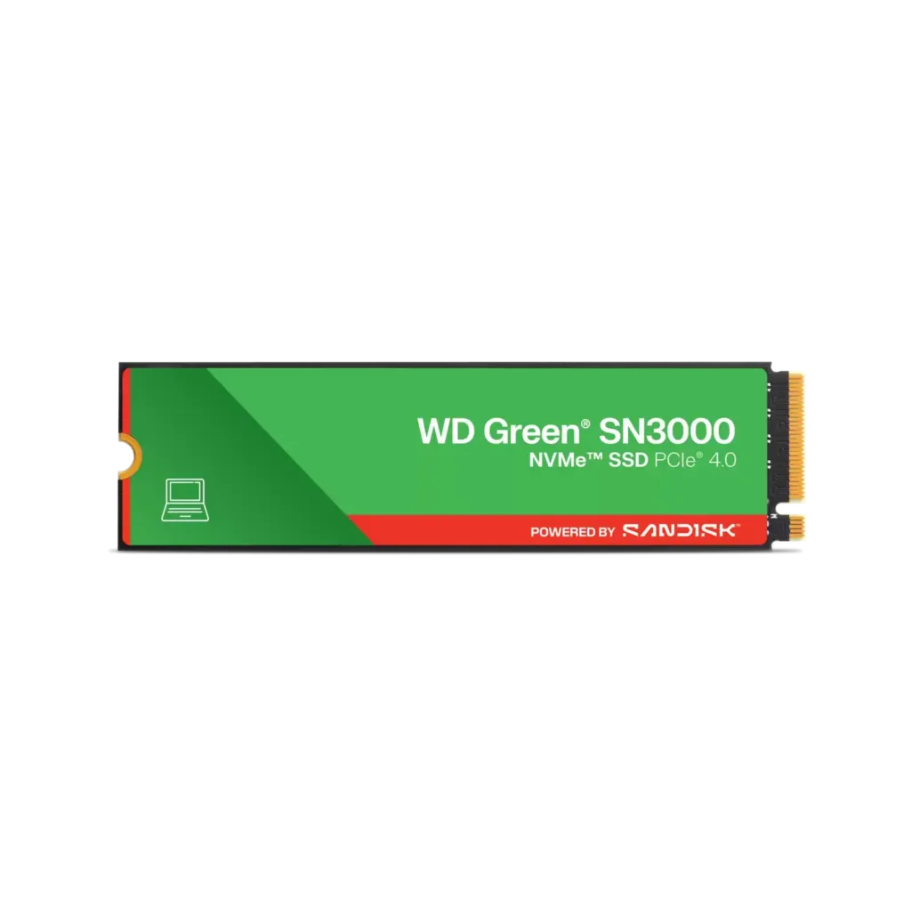Disco Interno SSD WD Green SN3000 1TB M.2 2280 NVMe PCIe 4.0 5000MB/s