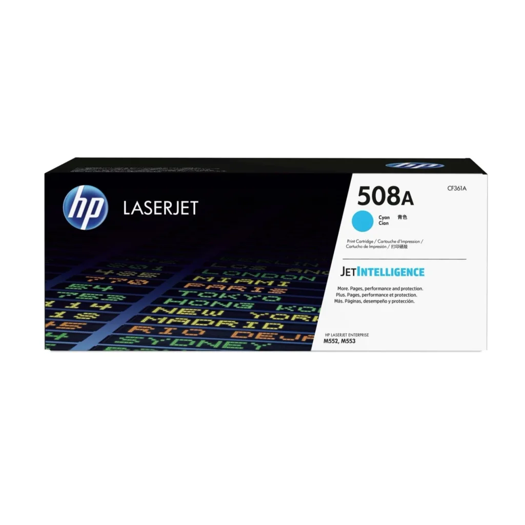 Cartucho de toner 508A Cian LaserJet