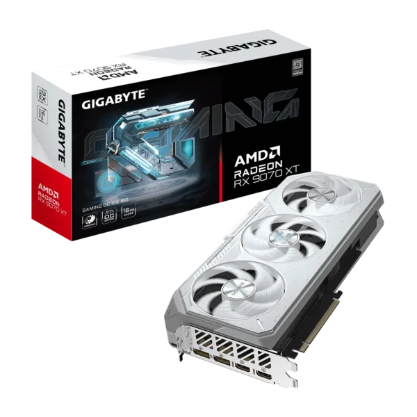 Placa de Video GIGABYTE AMD Radeon RX 9070 XT GAMING OC ICE 16G