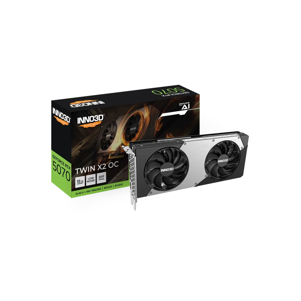 Placa de Video INNO3D NVIDIA Geforce RTX 5070 12GB GDDR7 TWIN X2