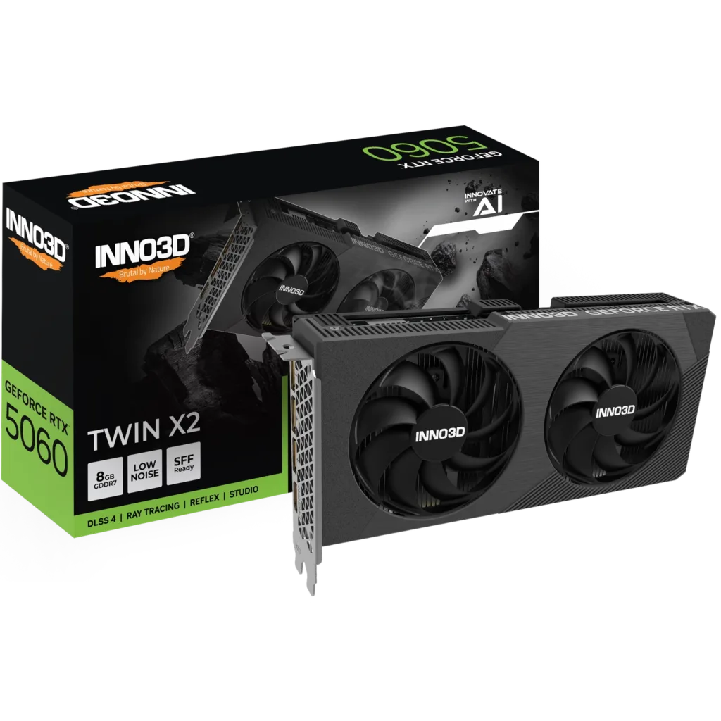 Placa de Video INNO3D NVIDIA Geforce RTX 5060 8GB GDDR7 TWIN X2