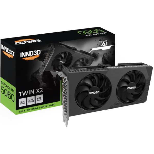Placa de Video INNO3D NVIDIA Geforce RTX 5060 8GB GDDR7 TWIN X2