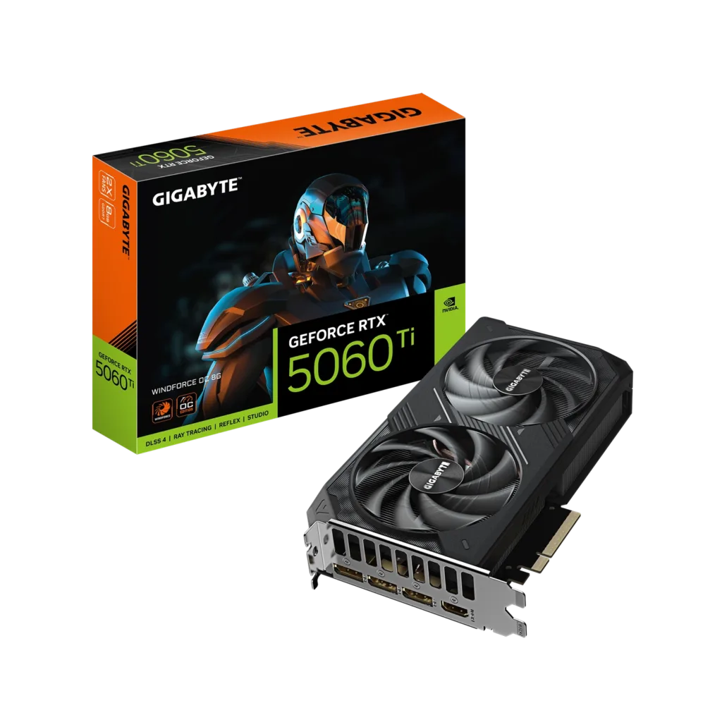 Placa de Video GIGABYTE NVIDIA GeForce RTX 5060 Ti WINDFORCE OC 8G