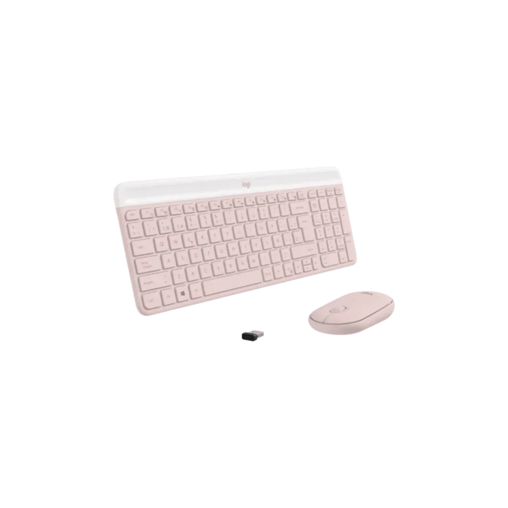 Combo Teclado y Mouse Logitech  Inalámbro MK470 Rosa