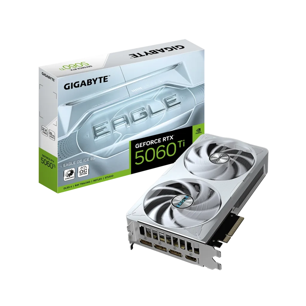 Placa de Video GIGABYTE NVIDIA GeForce RTX 5060 Ti EAGLE OC ICE 8G