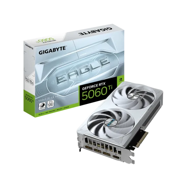 Placa de Video GIGABYTE NVIDIA GeForce RTX 5060 Ti EAGLE OC ICE 8G
