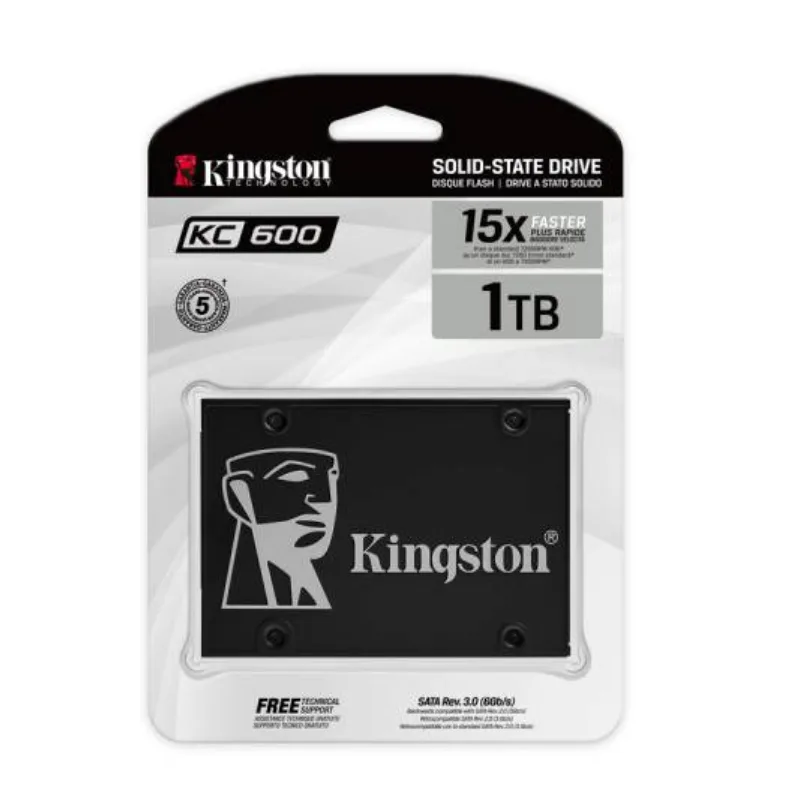 Disco SSD KINGSTON KC600 1024 GB SATA Interno 7 mm (0116)