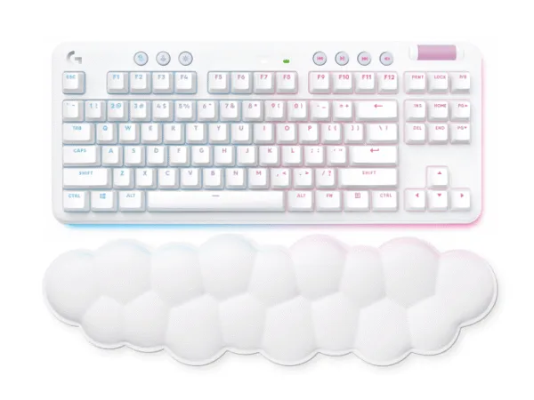 Teclado Logitech G715 Aurora White Mech RGB Wifi 920-010453
