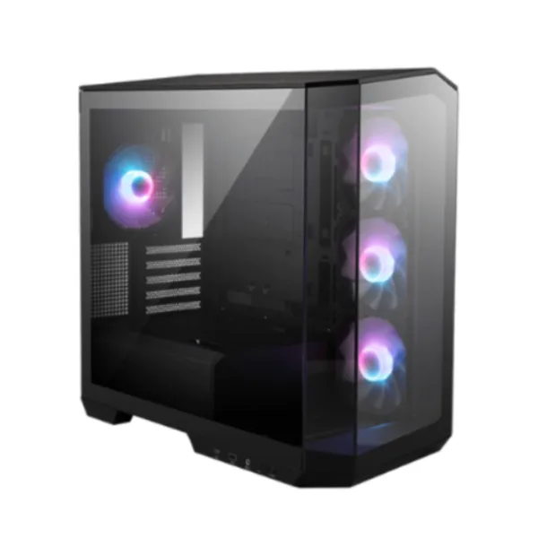 Gabinete MSI MAG PANO M100R PZ Micro ATX TG x2 ARGB Fan x4 Black (6471)