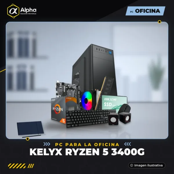 Pc Kelyx AMD Ryzen 5-3400G 8G SSD 480Gb (GIGA)