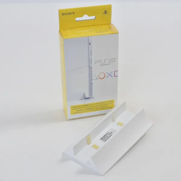 BASE VERTICAL PARA CONSOLA PS2 SONY BLANCA