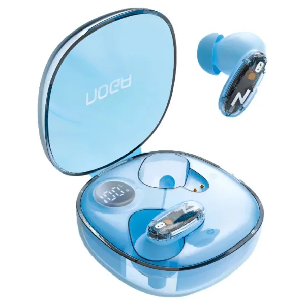 AURICULAR BLUETOOTH IN EAR CAJA TRANSP Y DISPLAY NG-BTWINS 45 AZUL