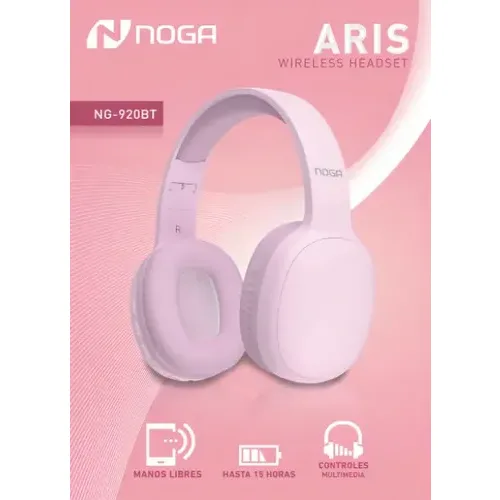 AURICULAR BLUETOOTH VINCHA ARIS NG-920BT ROSA