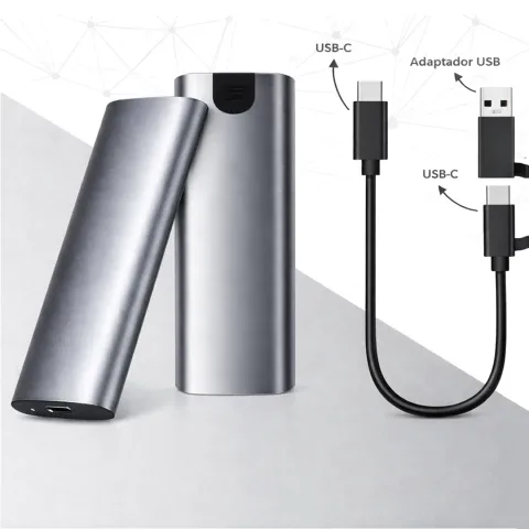 CARRY DISK EXTERNO SSD M.2 SATA + NVME USB TIPO C
