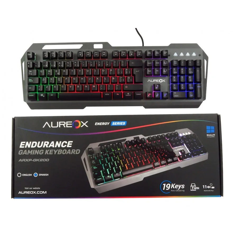 TECLADO USB GAMER ENDURANCE RGB