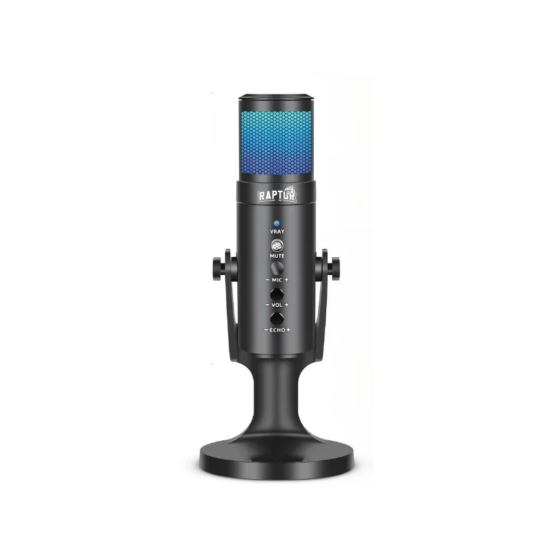 Microfono Raptor Vox PRO RGB USB p/Streaming (2890)