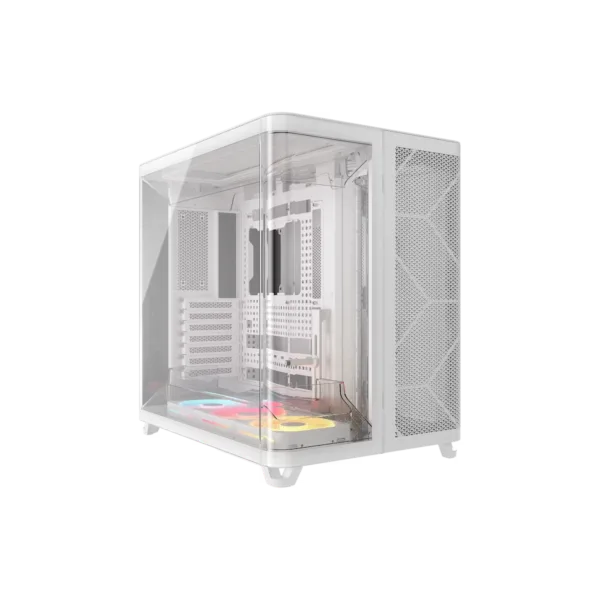Gabinete CORSAIR AIR 5400 LX-R RGB iCUE LINK Mid Tower con triple cámara Blanco