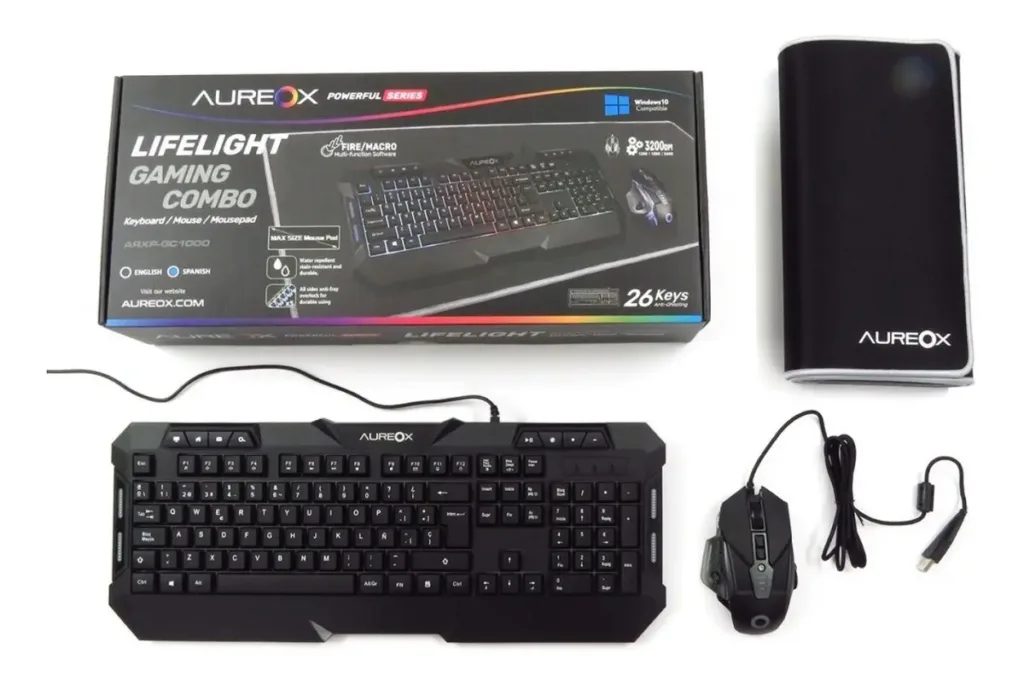 COMBO GAMER LIFELIGHT RGB TECLADO + MOUSE + PAD XXL