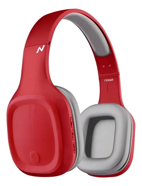 AURICULAR BLUETOOTH VINCHA ARIS NG-918BT ROJO Y GRIS