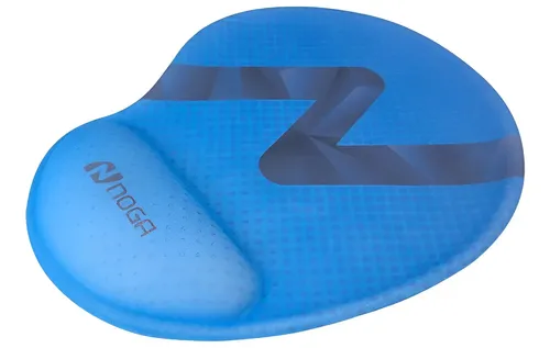MOUSE PAD 3D DE TELA CON APOYA MUÑECA DE GEL 2.25X2cm CELESTE