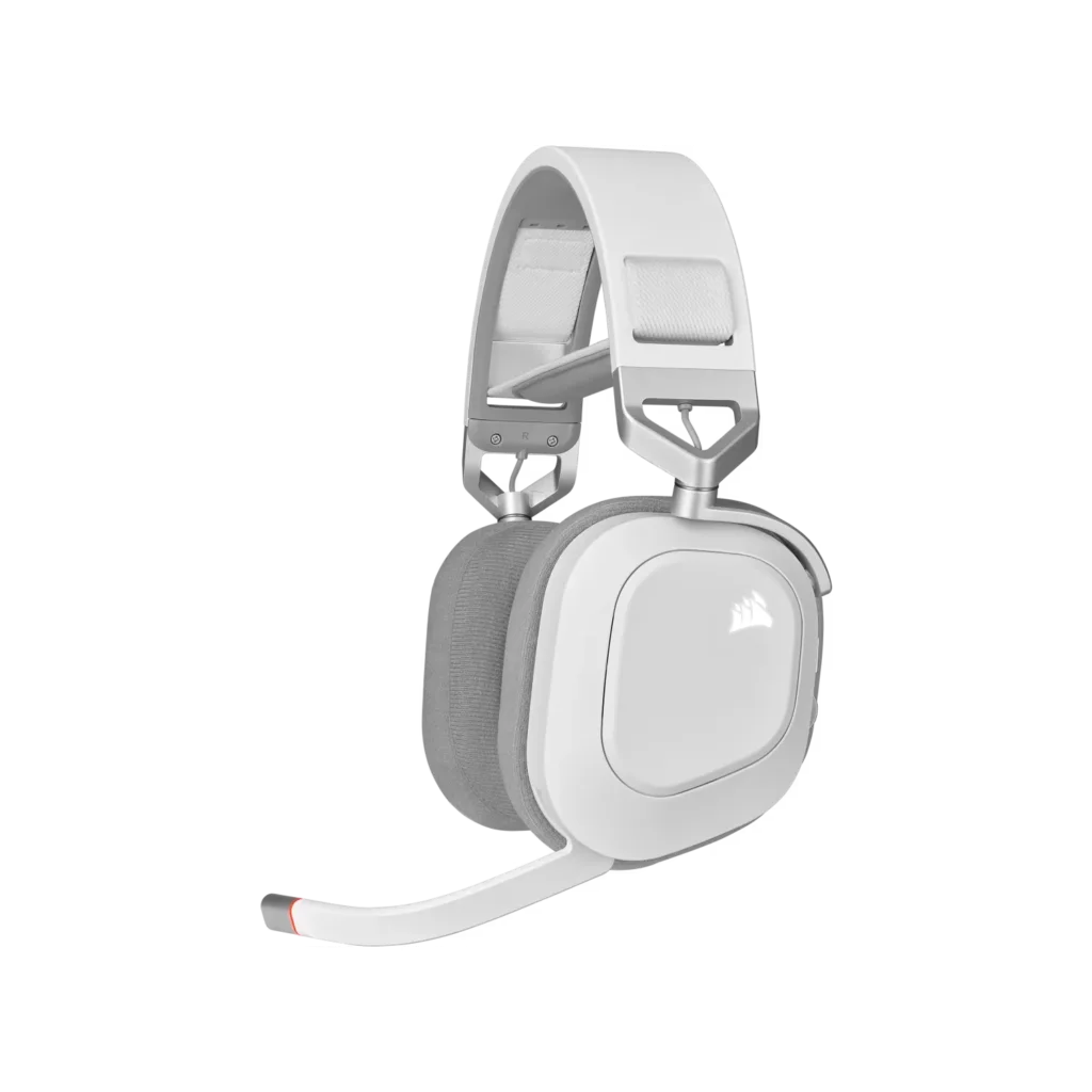 Auriculares gaming CORSAIR HS80 RGB WIRELESS con audio espacial - blanco