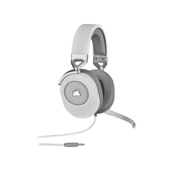 Auricular gaming cableado Corsair HS65 surround, blanco
