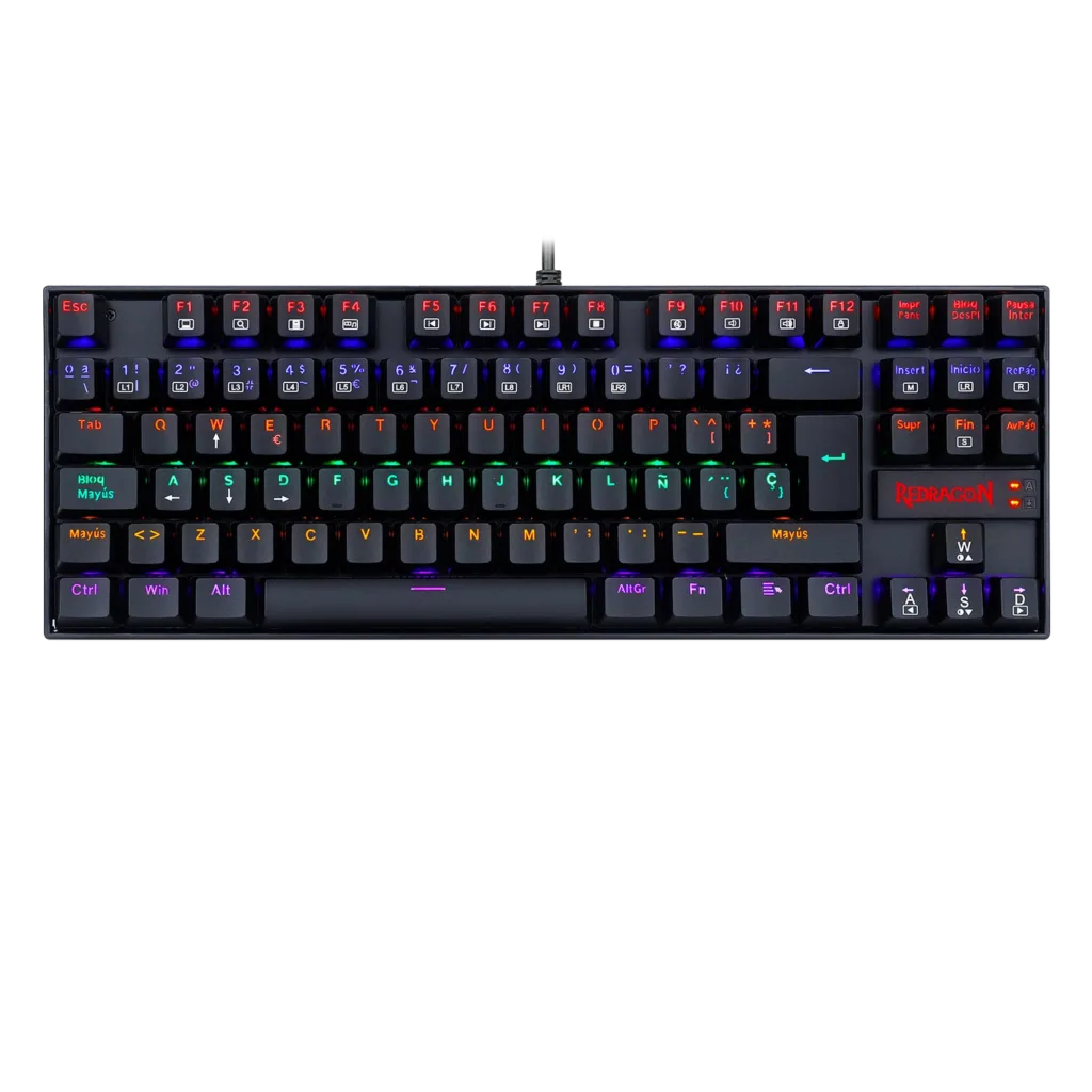 Teclado Redragon Kumara 2 K552 Rainbow Negro