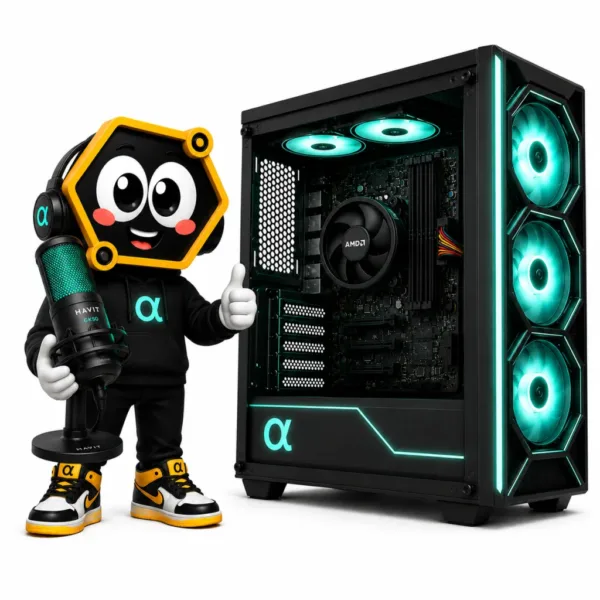 PC RYZEN 5 5600GT - A520 - 8GB - SSD 240 - GAB. KIT