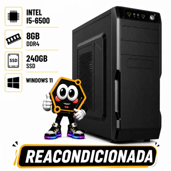 PC INTEL I5-6500 / DDR4 8 GB / SSD 240 HP REACONDICIONADA