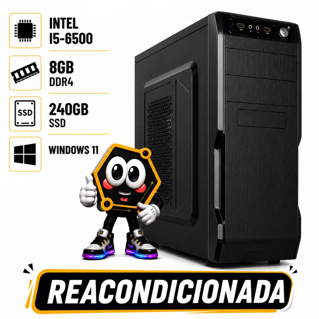 PC INTEL I5-6500 / DDR4 8 GB / SSD 240 HP REACONDICIONADA