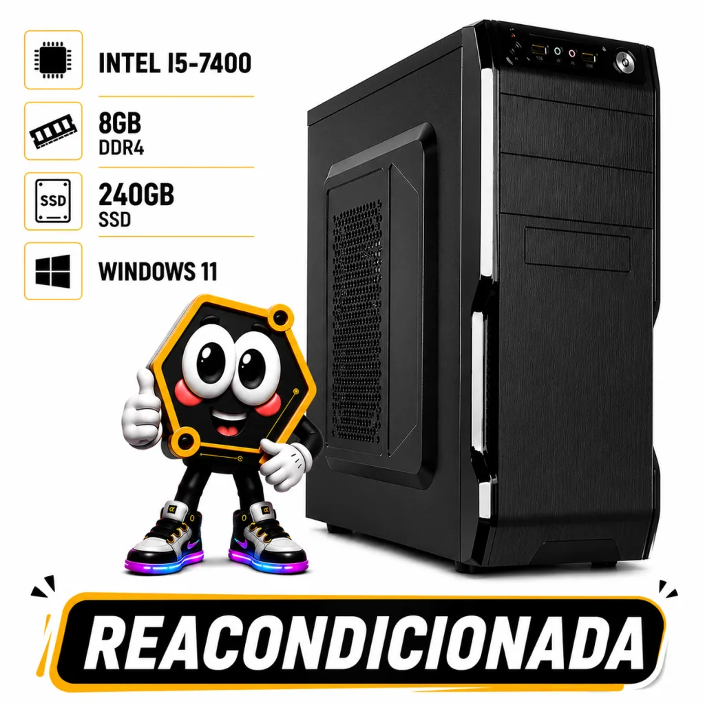 PC INTEL I5-7400 / ddr4 8 GB / SSD 240 SENTEY WIN 11 REACONDICIONADA